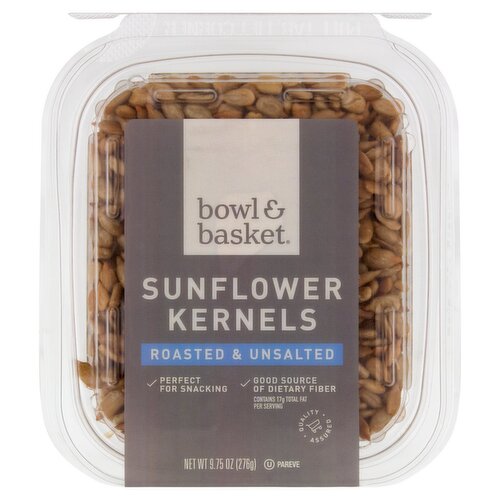 Bowl & Basket Roasted & Unsalted Sunflower Kernels, 9.75 oz