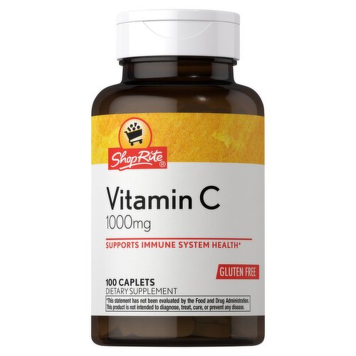 ShopRite Vitamin C Caplets, 1000 mg, 100 count