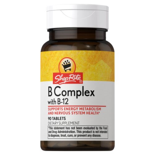 ShopRite B Complex with B-12 Dietary Supplement, 90 count