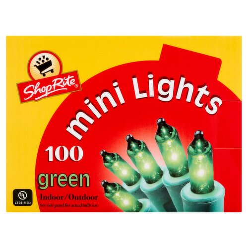 ShopRite Indoor/Outdoor Green Mini Lights, 100 count