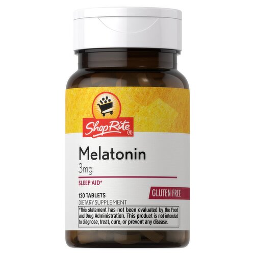 ShopRite Melatonin Dietary Supplement, 3 mg, 120 count
