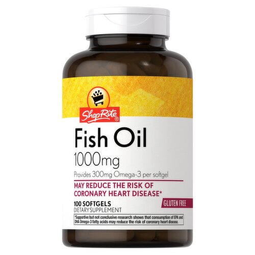 ShopRite Fish Oil Dietary Supplement, 1000 mg, 100 count