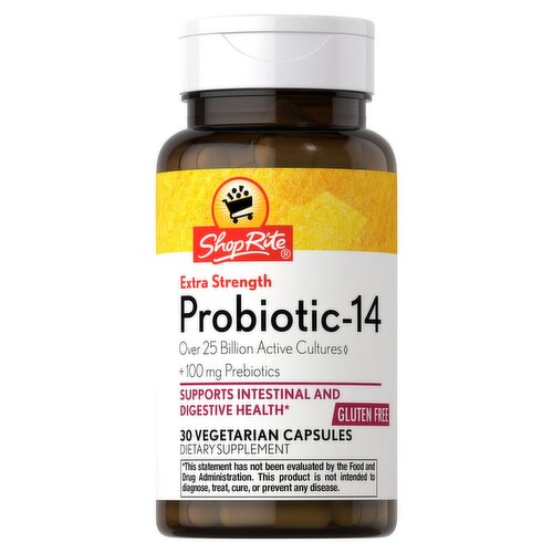 ShopRite Probiotic-14 Extra Strength Dietary Supplement, 97 mg, 30 count