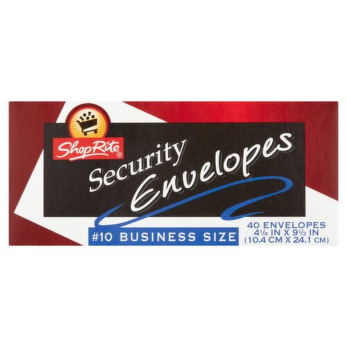 ShopRite Security Envelopes, 40 count