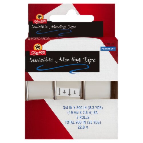 ShopRite 25 yds Invisible Mending Tape, 3 count