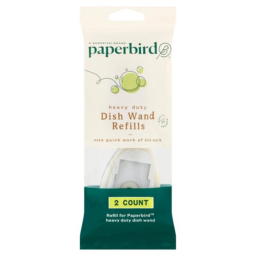 Paperbird Heavy Duty Dish Wand Refills, 2 count