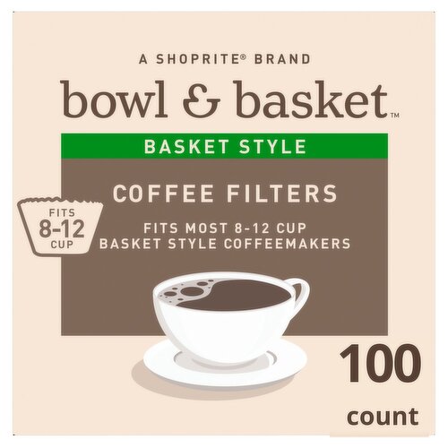 Bowl & Basket, Basket Style Coffee Filters, 100 count