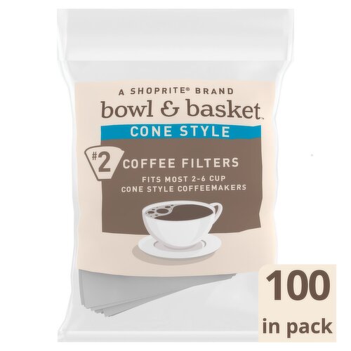 Bowl & Basket Cone Style #2 Coffee Filters, 100 count