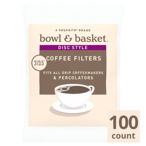 Bowl & Basket Disc Style 3"/3.5" Coffee Filters, 100 count