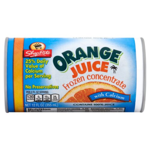 ShopRite Orange Juice with Calcium, 12 fl oz