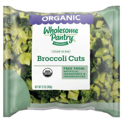 Wholesome Pantry Organic Steam in Bag Broccoli Cuts, 12 oz