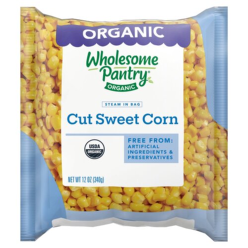 Wholesome Pantry Organic Steam in Bag Cut Sweet Corn, 12 oz