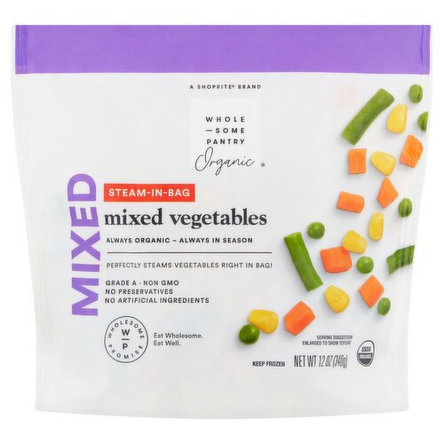 Wholesome Pantry Organic Steam-in-Bag Mixed Vegetables, 12 oz