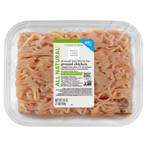 Wholesome Pantry All Natural Fresh, 99% Fat Free Ground Chicken, 16 oz