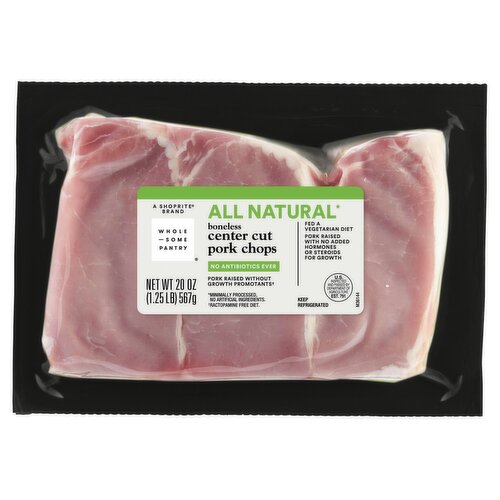 Wholesome Pantry Boneless Center Cut Pork Chops, 20 oz