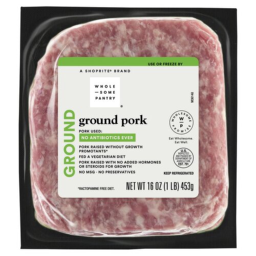 Wholesome Pantry Ground Pork, 16 oz