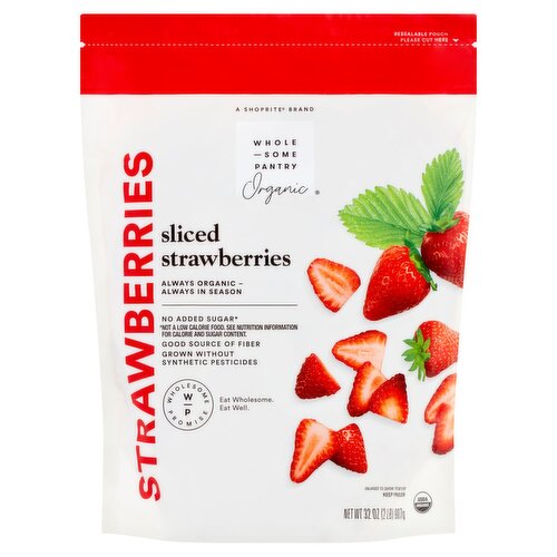 Wholesome Pantry Organic Sliced Strawberries, 32 oz