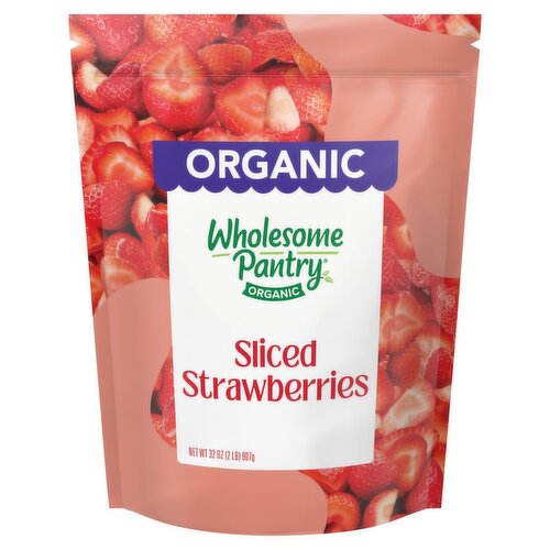 Wholesome Pantry Organic Sliced Strawberries, 32 oz