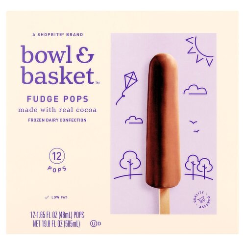 Bowl & Basket Fudge Pops, 1.65 fl oz, 12 count