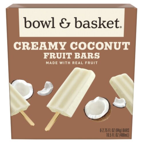 Bowl & Basket Creamy Coconut Fruit Bars, 2.75 fl oz, 6 count