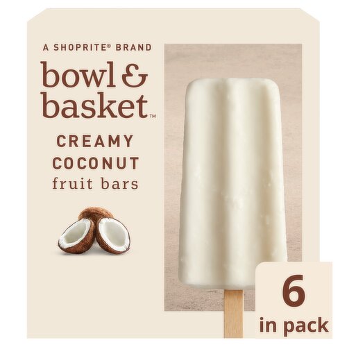 Bowl & Basket Creamy Coconut Fruit Bars, 2.75 fl oz, 6 count