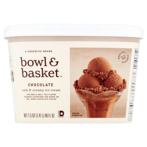 Bowl & Basket Chocolate Rich & Creamy Ice Cream, 48 fl oz