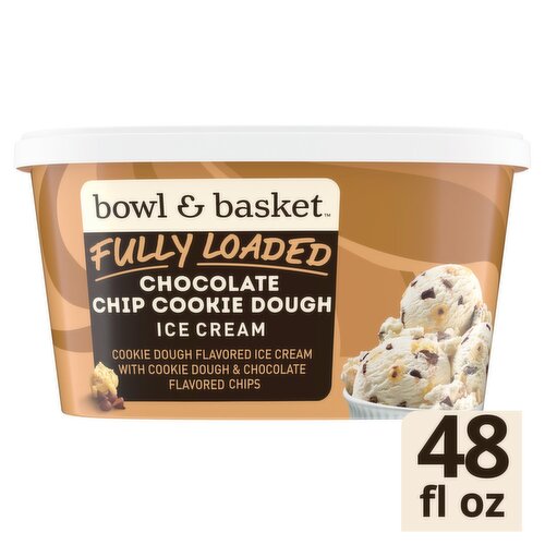 Bowl & Basket Chocolate Chip Cookie Dough Ice Cream, 1.5 qt