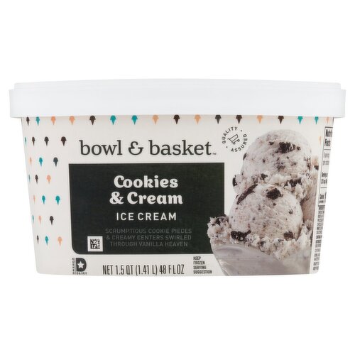 Bowl & Basket Cookies & Cream Rich & Creamy Ice Cream, 1.5 qt