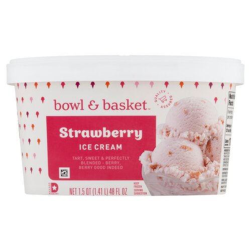 Bowl & Basket Strawberry Ice Cream, 1.5 qt