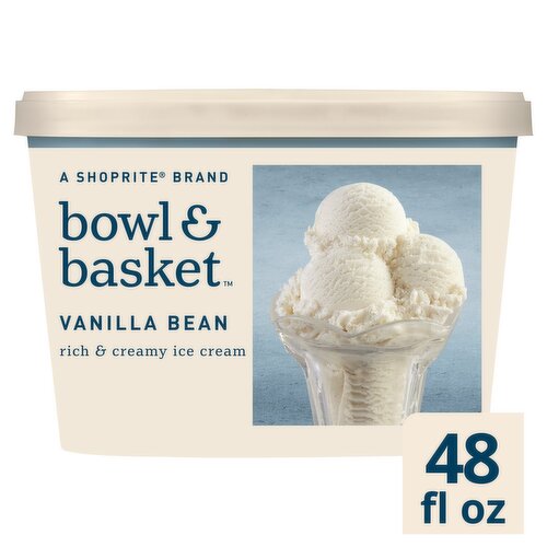 Bowl & Basket Vanilla Bean Flavored Ice Cream, 1.5 qt