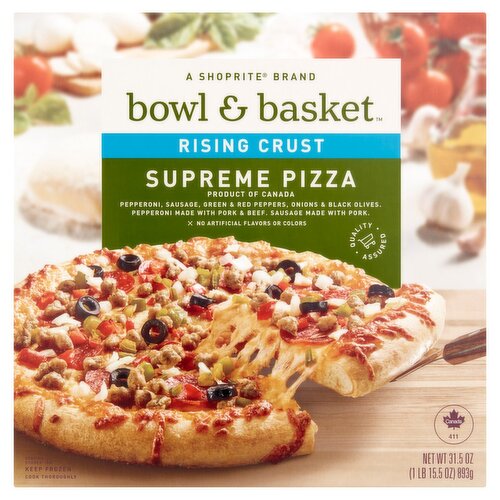 Bowl & Basket Rising Crust Supreme Pizza, 31.5 oz