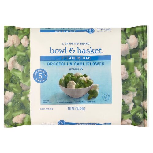 Bowl & Basket Steam in Bag Broccoli & Cauliflower, 12 oz