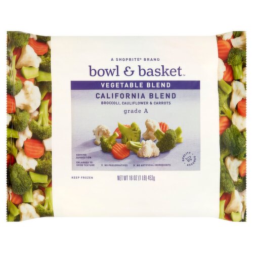 Bowl & Basket Broccoli, Cauliflower & Carrots California Vegetable Blend, 16 oz