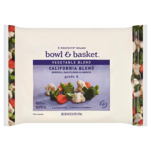 Bowl & Basket Broccoli, Cauliflower & Carrots California Vegetable Blend, 64 oz