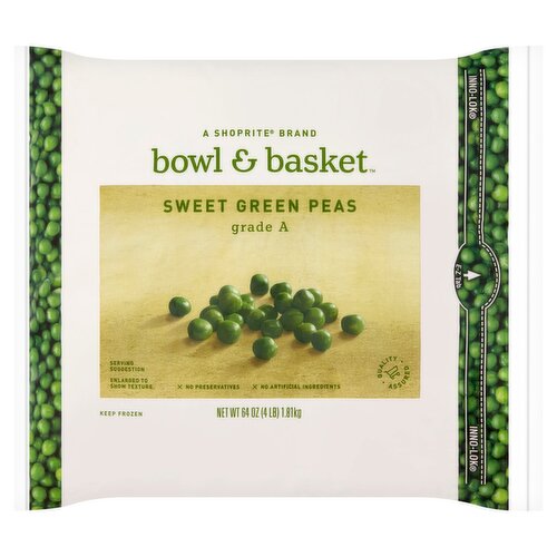 Bowl & Basket Sweet Green Peas, 64 oz