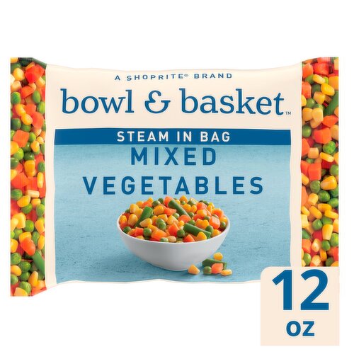 Bowl & Basket Steam in Bag Carrots, Corn, Green Beans & Peas Mixed Vegetables, 12 oz