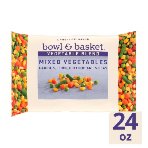 Bowl & Basket Carrots, Corn, Green Beans & Peas Mixed Vegetables, 24 oz