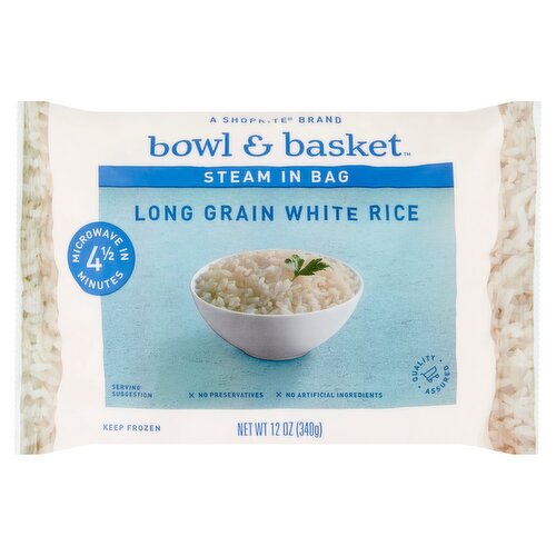 Bowl & Basket Steam in Bag Long Grain White Rice, 12 oz