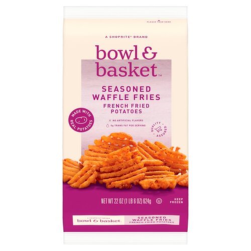 Bowl & Basket Seasoned Waffle Fries French Fried Potatoes, 22 oz