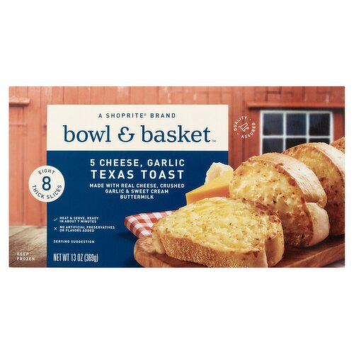 Bowl & Basket 5 Cheese, Garlic Texas Toast, 8 count, 13 oz