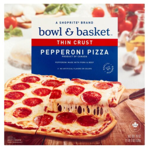 Bowl & Basket Thin Crust Pepperoni Pizza, 19 oz