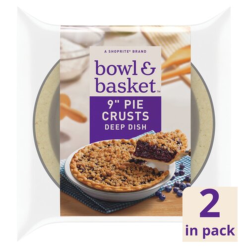 Bowl & Basket Deep Dish 9" Pie Crusts, 2 count, 10 oz