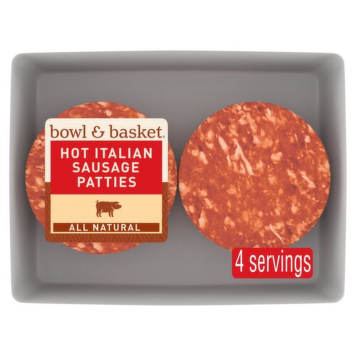 Bowl & Basket Hot Italian Sausage Patties, 16 oz