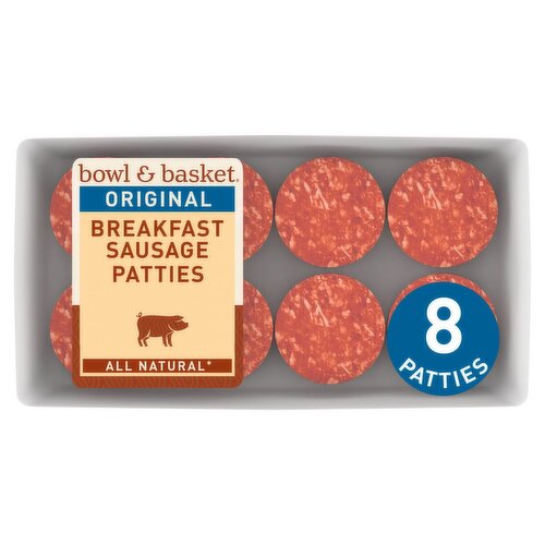 Bowl & Basket Original Breakfast Sausage Patties, 8 count, 12 oz