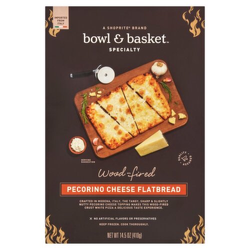 Bowl & Basket Specialty Wood-Fired Pecorino Cheese Flatbread, 14.5 oz