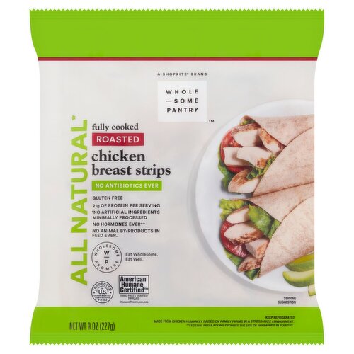 Wholesome Pantry Roasted Chicken Breast Strips, 8 oz