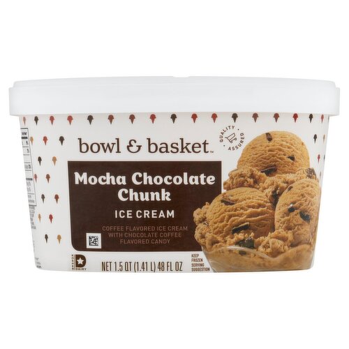 Bowl & Basket Mocha Chocolate Chunk Ice Cream, 1.5 qt