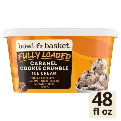 Bowl & Basket Caramel Cookie Crumble Ice Cream, 1.5 qt