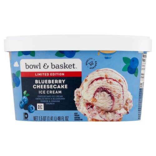 Bowl & Basket Blueberry Cheesecake Ice Cream Limited Edition, 1.5 qt