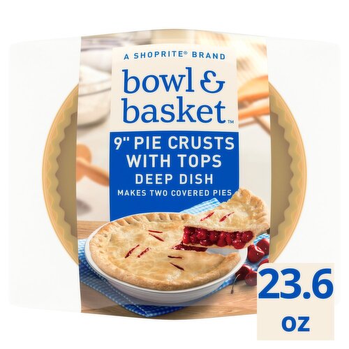 Bowl & Basket Deep Dish 9" Pie Crusts with Tops, 2 count, 23.6 oz